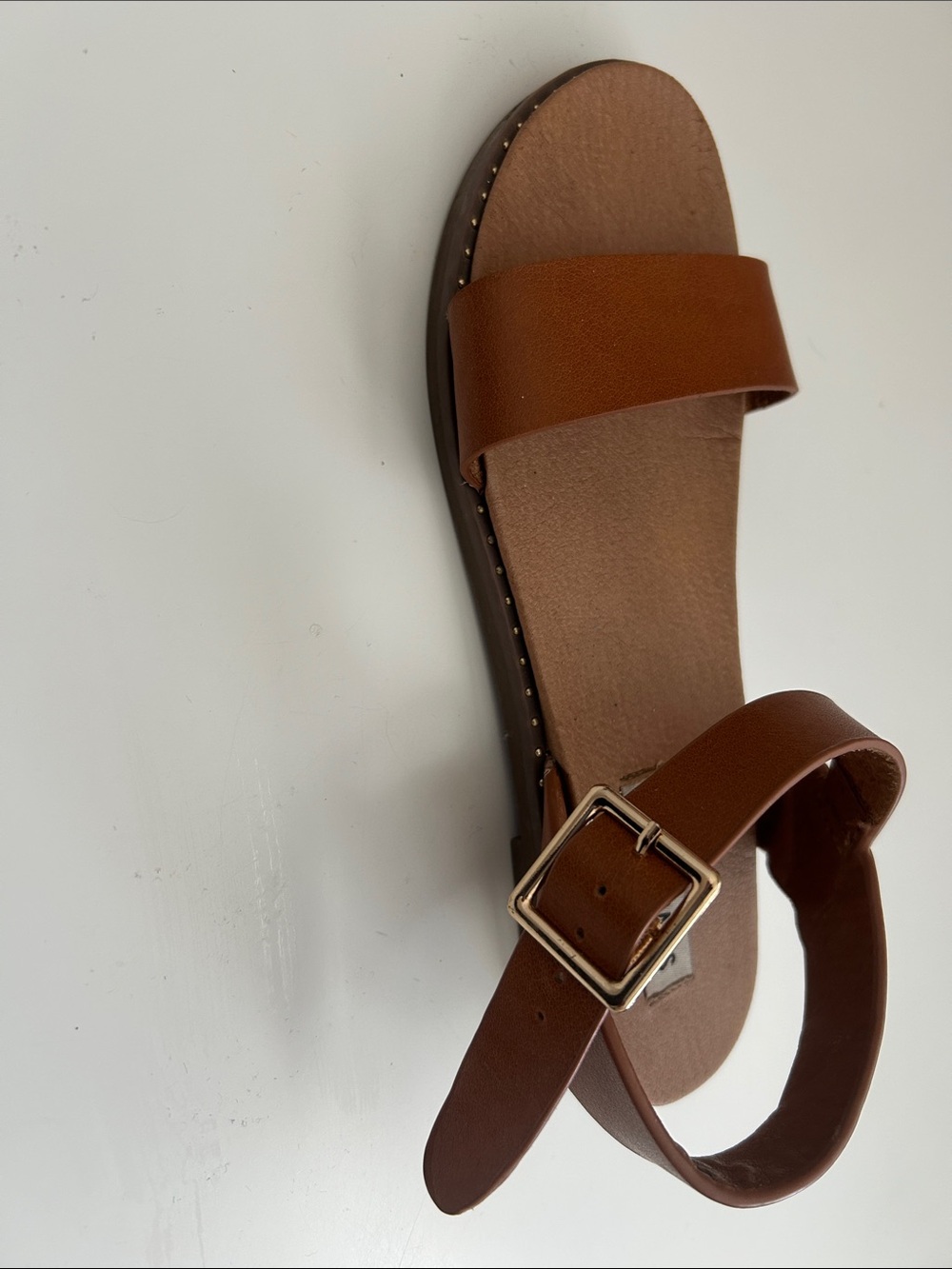 Steve Madden Donddi Sandal - Tan Leather - Picture 4 of 11
